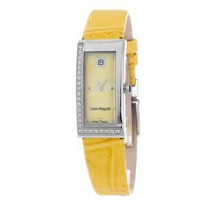 Laura Biagiotti Yellow Leather Dress Women's Watch